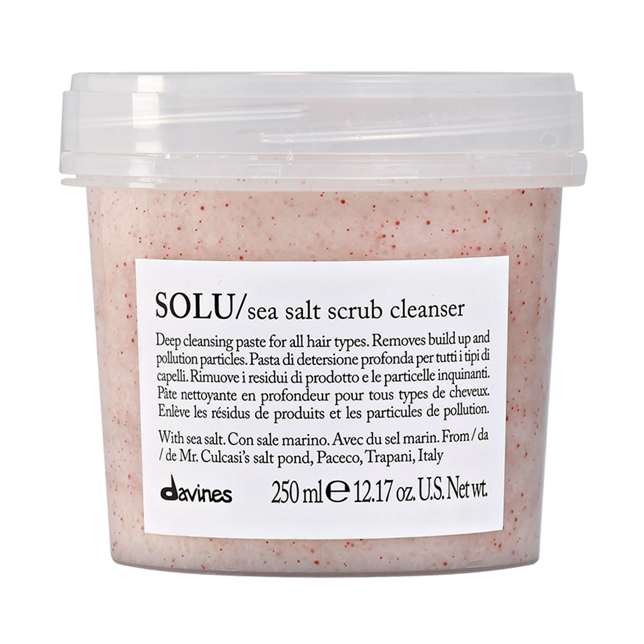 

Очищувальна паста-скраб для волосся Davines Solu Sea Salt Scrub Cleanser з морською сіллю, 250 мл