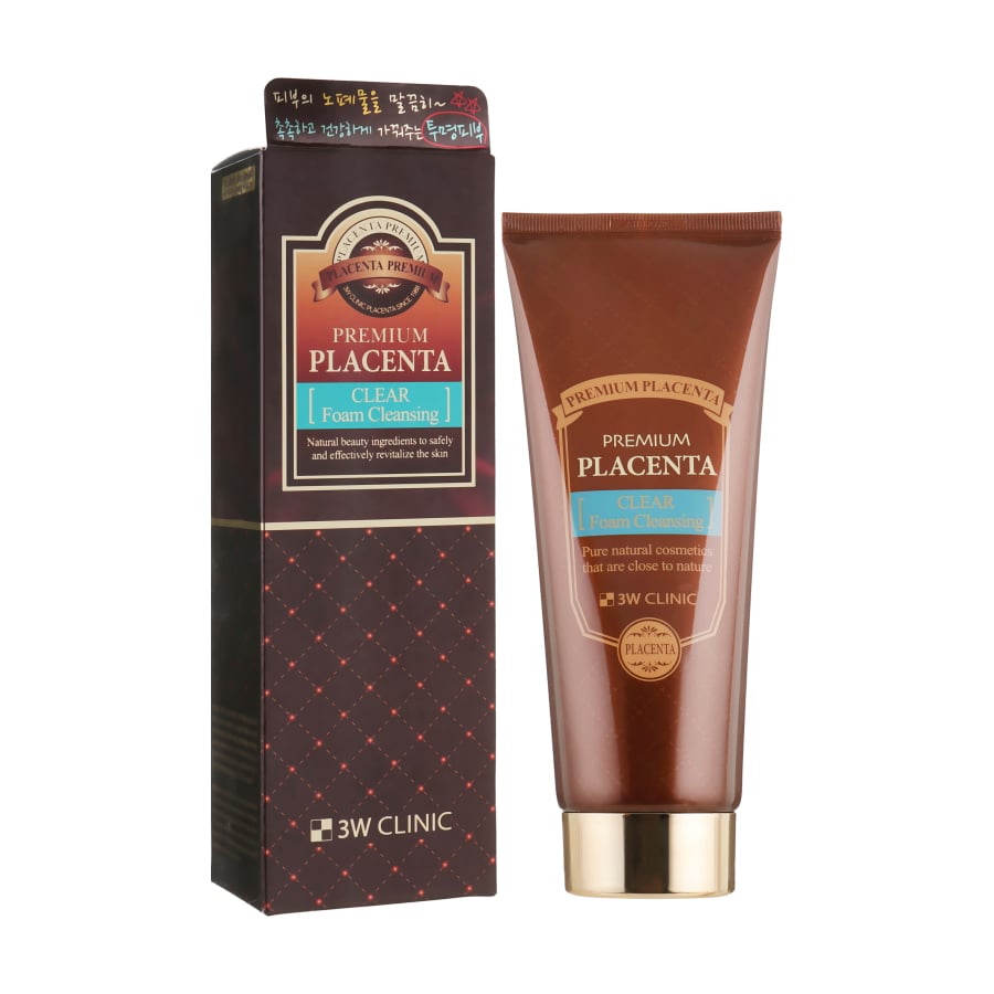 

Пінка для вмивання 3W Clinic Premium Placenta Clear Foam Cleansing з плацентою, 180 мл