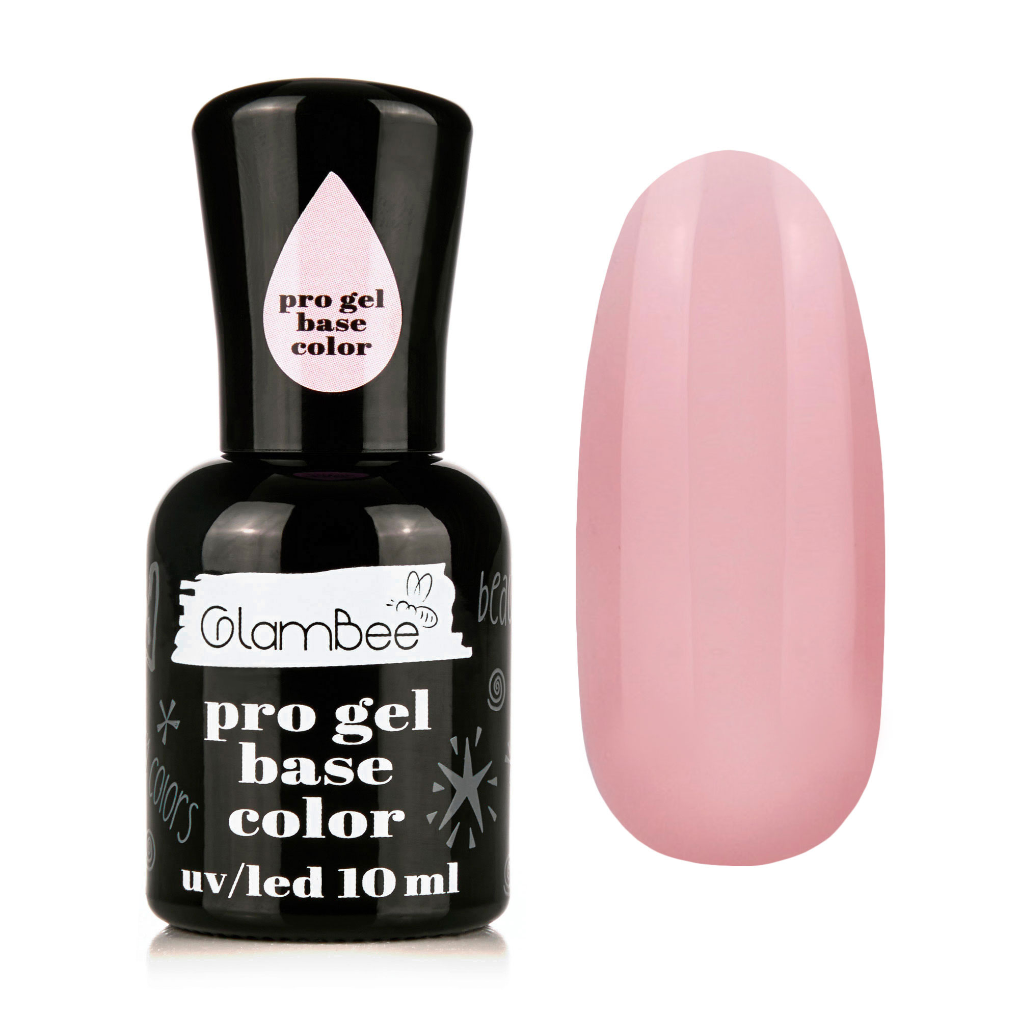 

Базове покриття для гель-лаку GlamBee ProGel Base Пудрова троянда, 10 мл