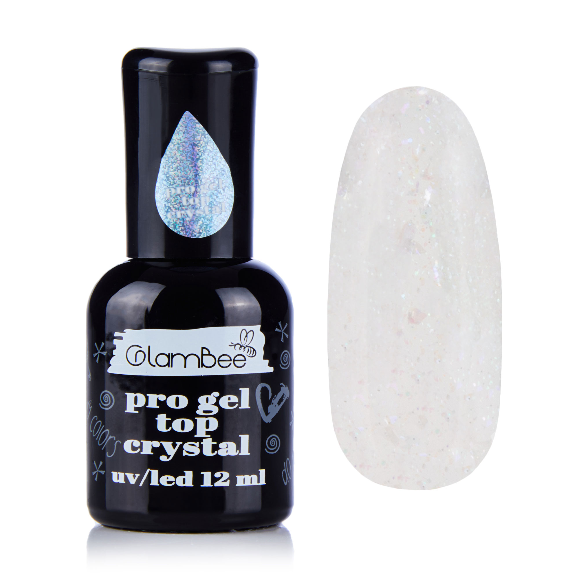 

Верхнє покриття для гель-лаку GlamBee ProGel Top Крістал, 12 мл