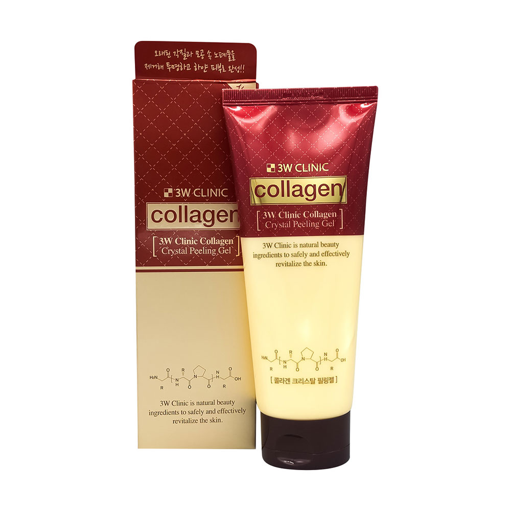 

Пілінг-гель для обличчя 3W Clinic Collagen Crystal Peeling Gel з колагеном, 180 мл