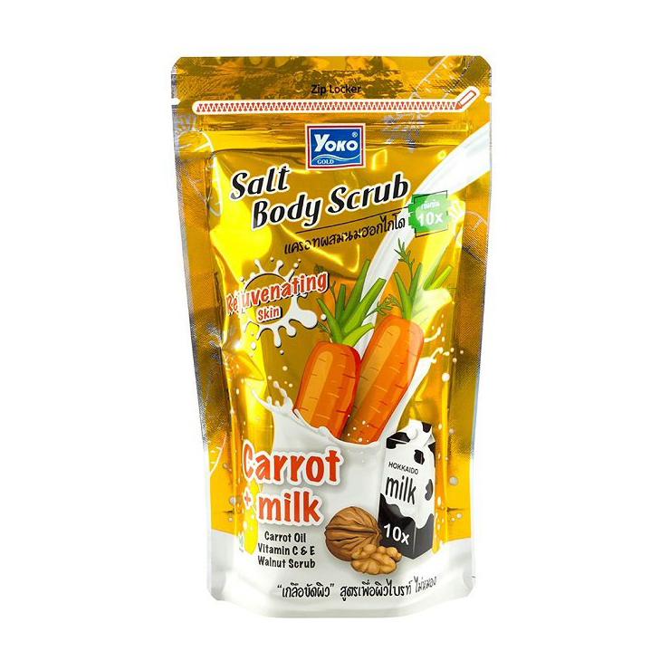 

Скраб-сіль для тіла Yoko Gold Salt Body Scrub Carrot + Milk, 350 г