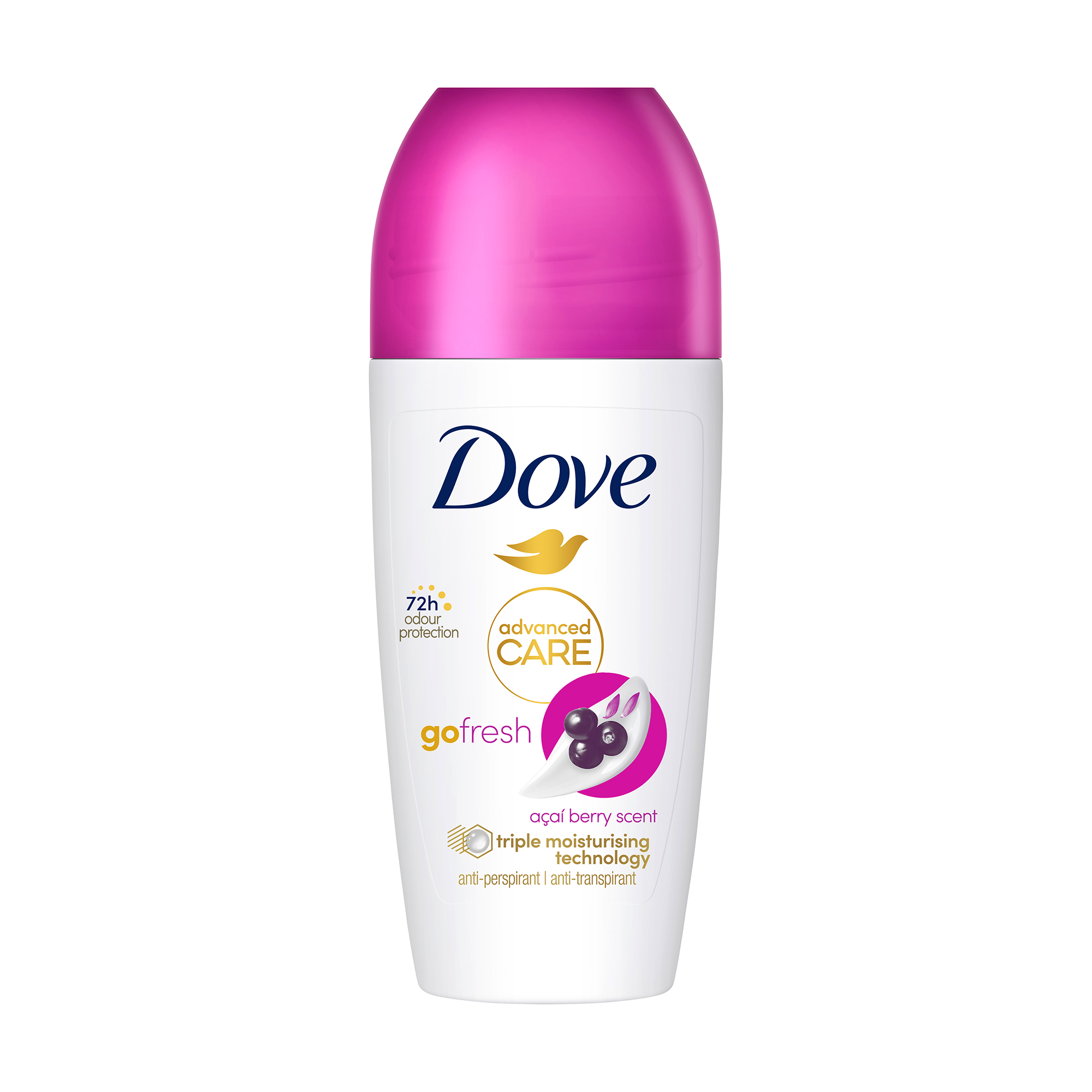 

Кульковий антиперспірант жіночий Dove Go Fresh Ягоди асаї та водяна лілія, 50 мл