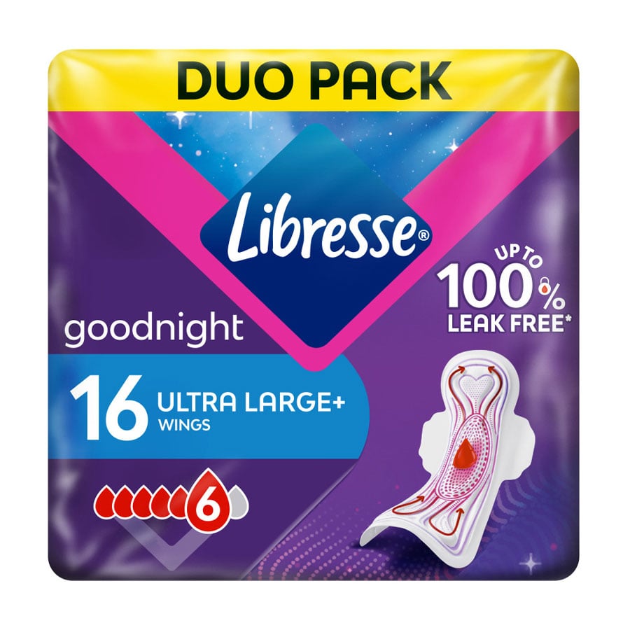 

Прокладки гігієнічні Libresse Ultra Goodnight Large нічні, 16 шт