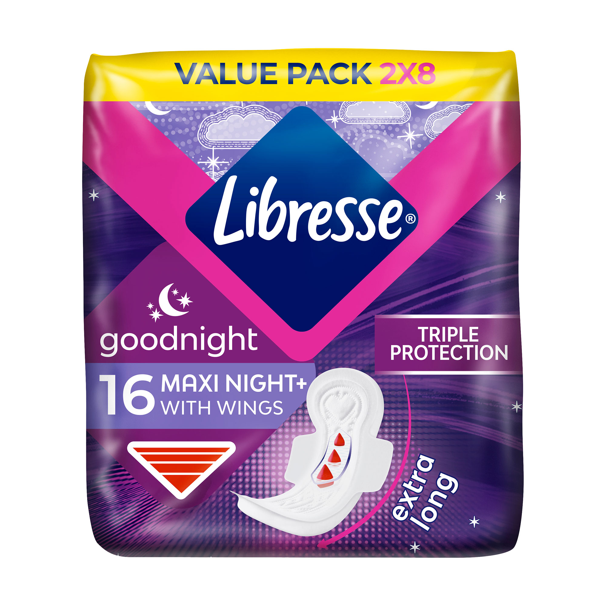 

Прокладки гігієнічні Libresse Maxi Night нічні, 16 шт