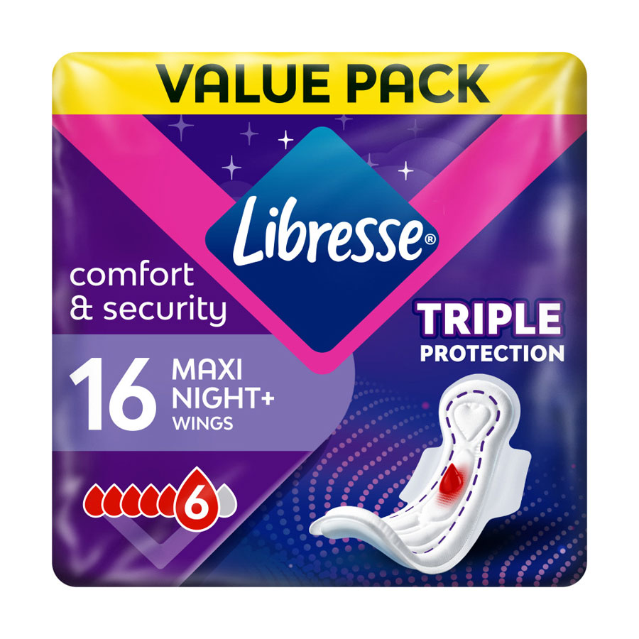 

Прокладки гігієнічні Libresse Maxi Night нічні, 16 шт