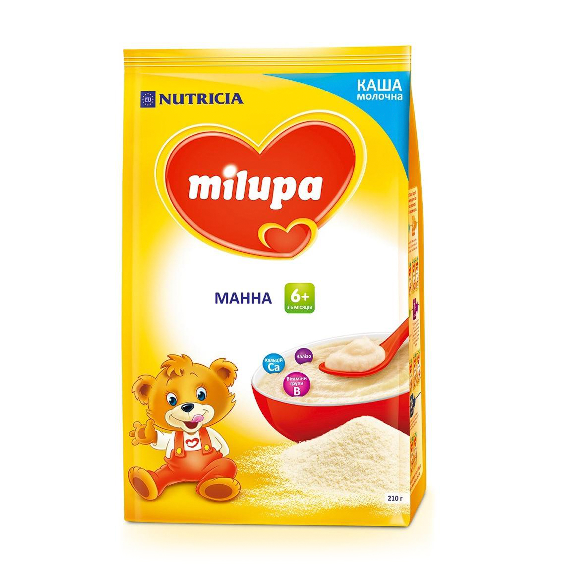 

Дитяча молочна каша Milupa манна, від 6 місяців, 210 г