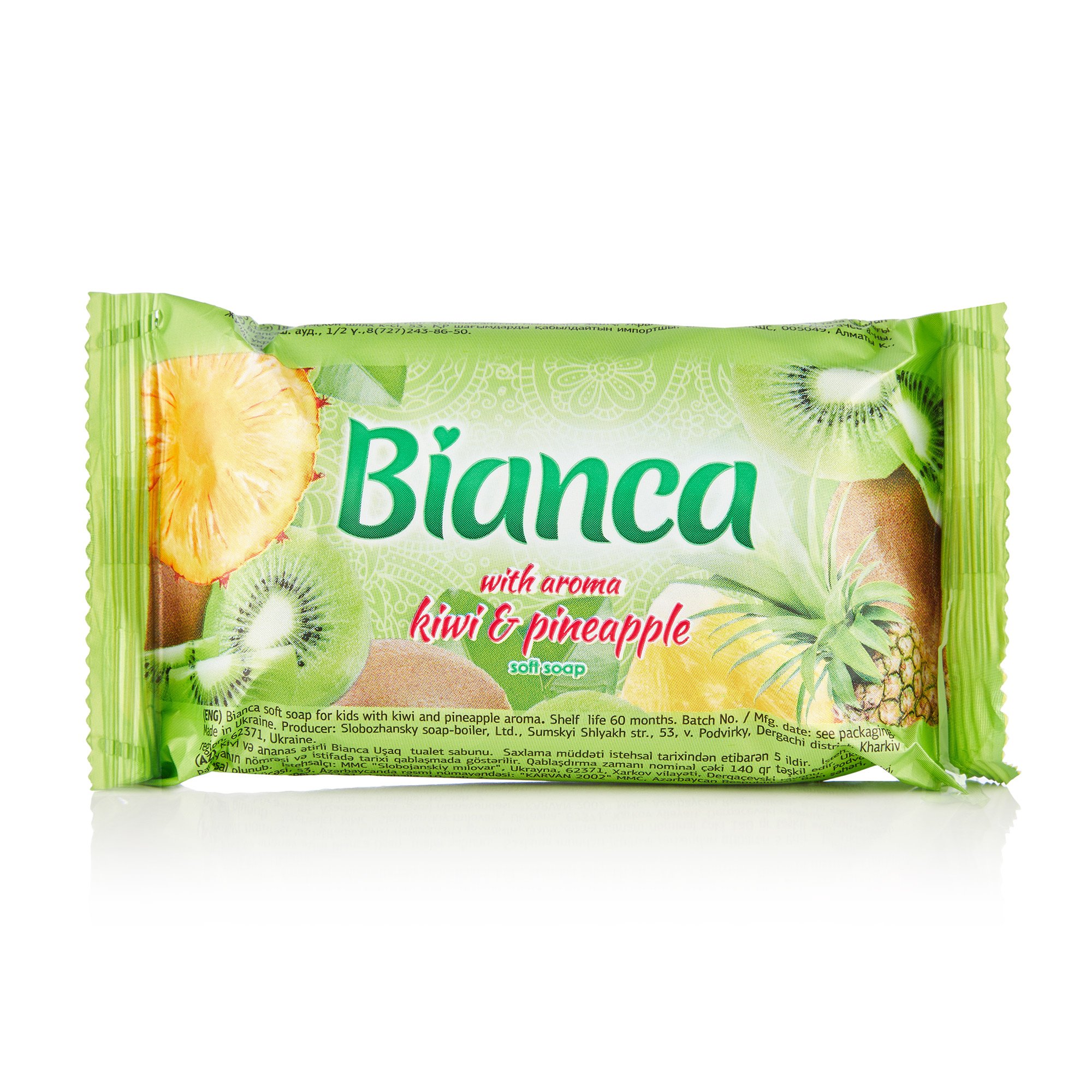 

Дитяче мило Bianca Soft Soap з ароматом ківі і ананаса, 140 г