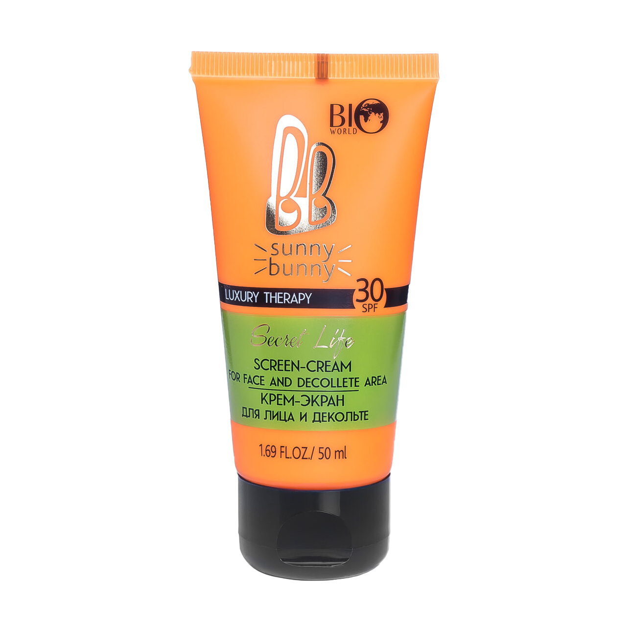

Сонцезахисний крем-екран для обличчя та декольте Bio World Secret Life Luxury Therapy Screen-Cream For Face and Decollete Area, SPF 30, 50 мл
