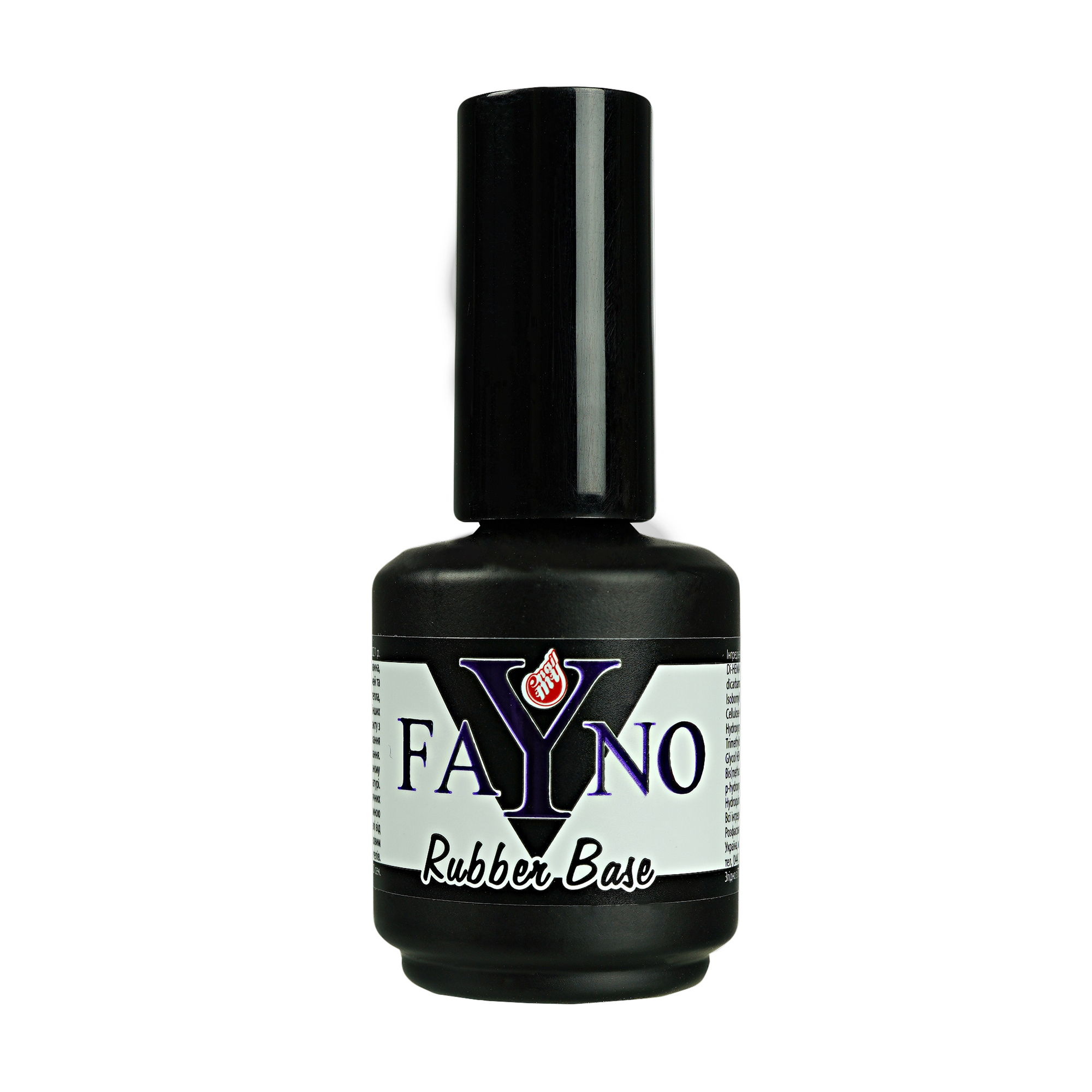 Уцінка! База каучукова камуфлювальна для гель-лаку Fayno Rubber Base 01 приглушений бежево-рожевий, напівпрозорий, 15 мл