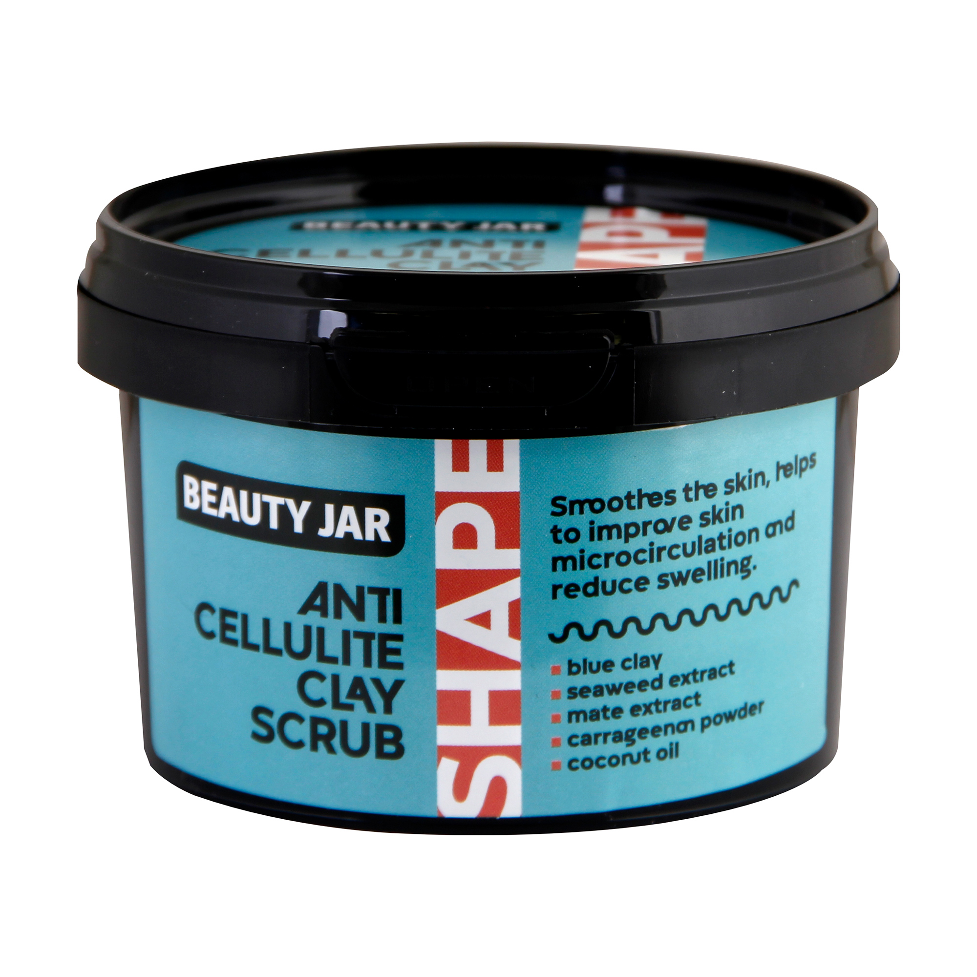 

Антицелюлітний глиняний скраб для тіла Beauty Jar Shape Anti Cellulite Clay Scrub, 380 г