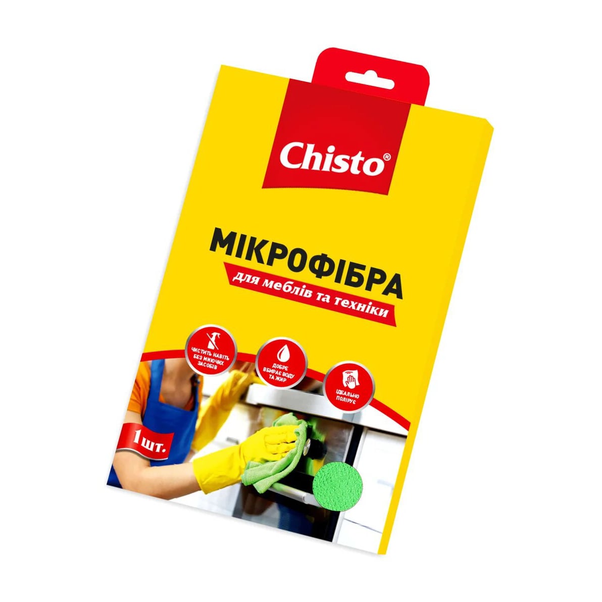

Серветка з мікрофібри Chisto для меблів та техніки, 1 шт