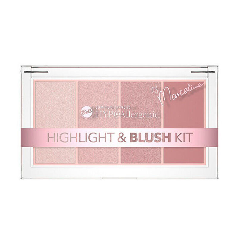 

Палетка для макіяжу обличчя Bell Hypoallergenic Highlight & Blush Kit by Marcelina, 20 г