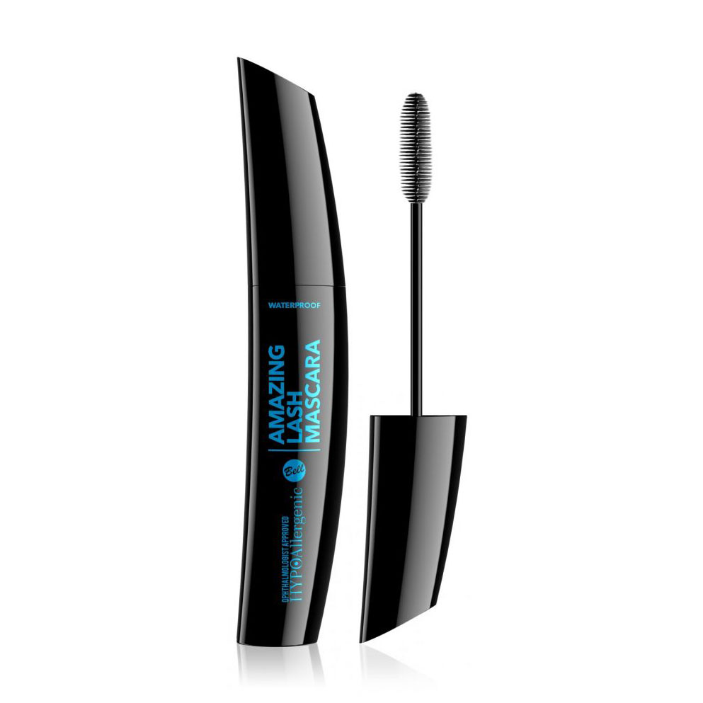 

Водостійка туш для вій Bell HypoAllergenic Amazing Lash Mascara Black, з ефектом театральних вій, 11 г