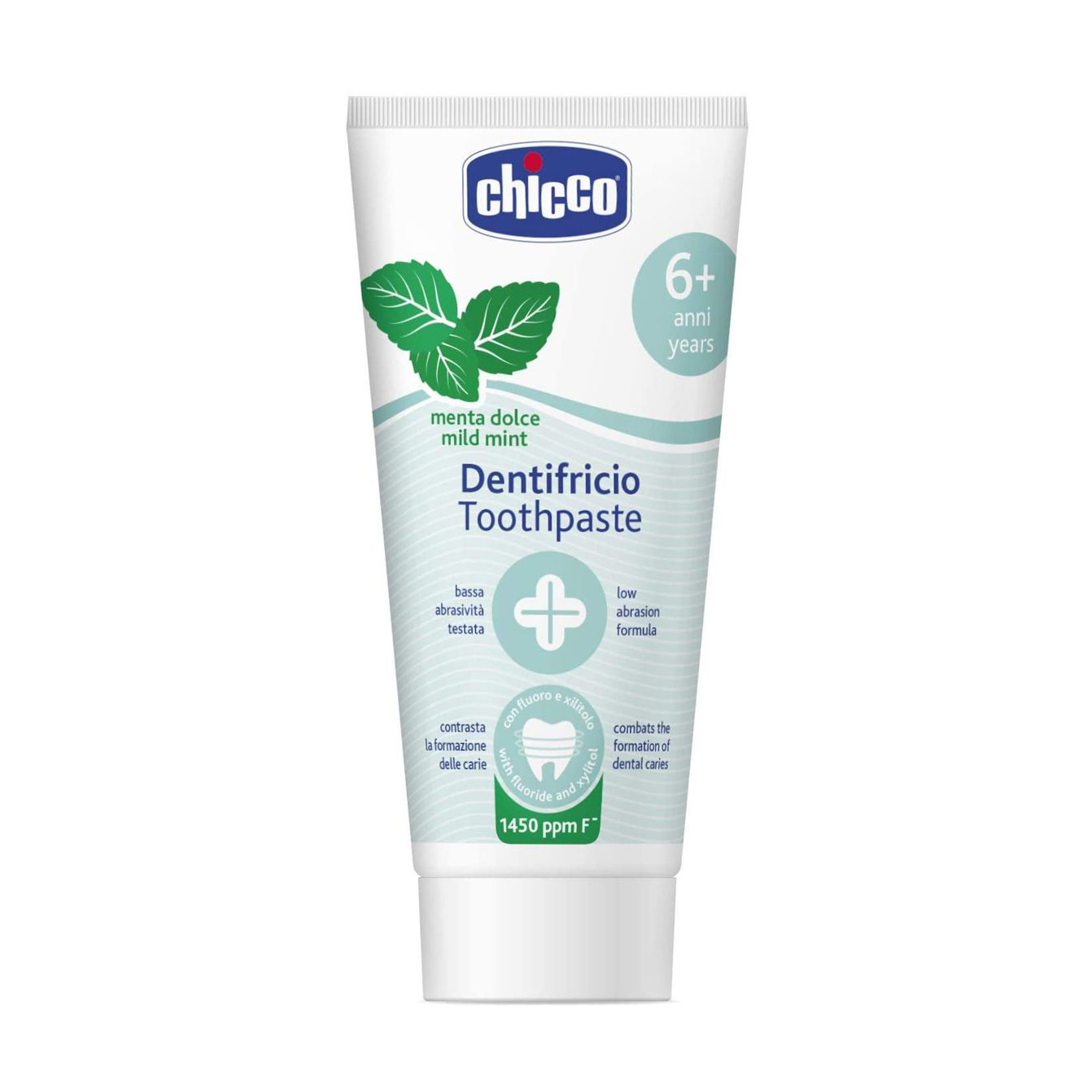 

Дитяча зубна паста Chicco Toothpaste Mild Mint Лагідна м'ята, з фтором, від 6 років, 50 мл
