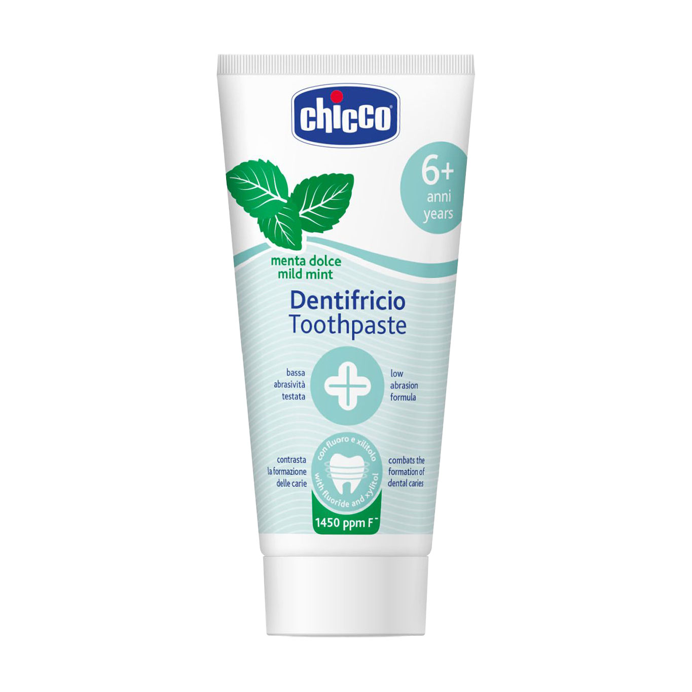 

Дитяча зубна паста Chicco Toothpaste Mild Mint Лагідна м'ята, з фтором, від 6 років, 50 мл