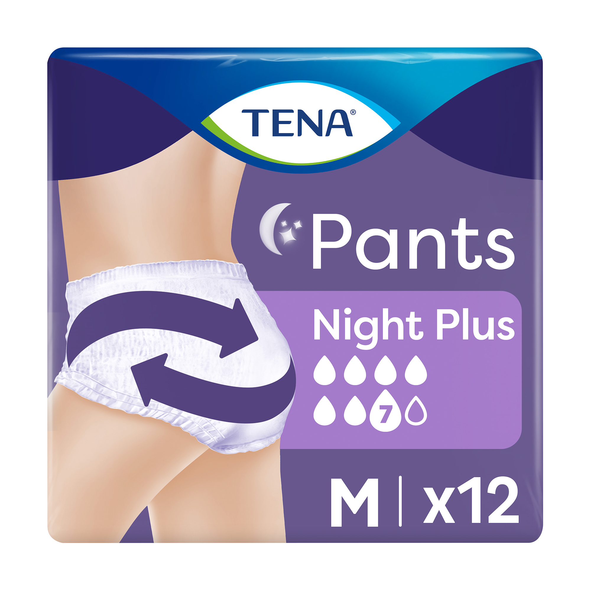 

Труси-підгузки для дорослих TENA Pants Night Plus нічні, розмір M, 12 шт