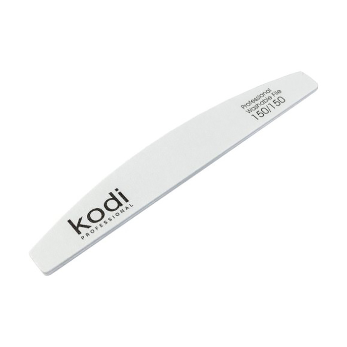 

Пилка для нігтів Kodi Professional 150/150 грит полумісяць, біла, 178*28*4 мм