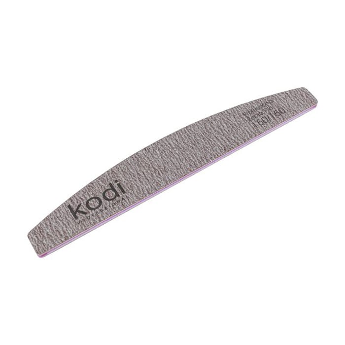 

Пилка для нігтів Kodi Professional 150/150 грит полумісяць, коричнева, 178*28*4 мм