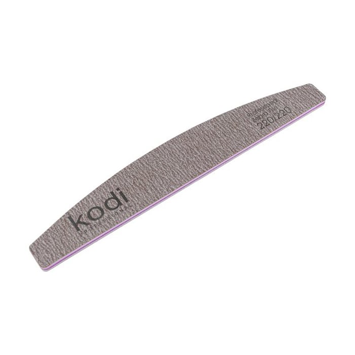 

Пилка для нігтів Kodi Professional 220/220 грит полумісяць, коричнева, 178*28*4 мм