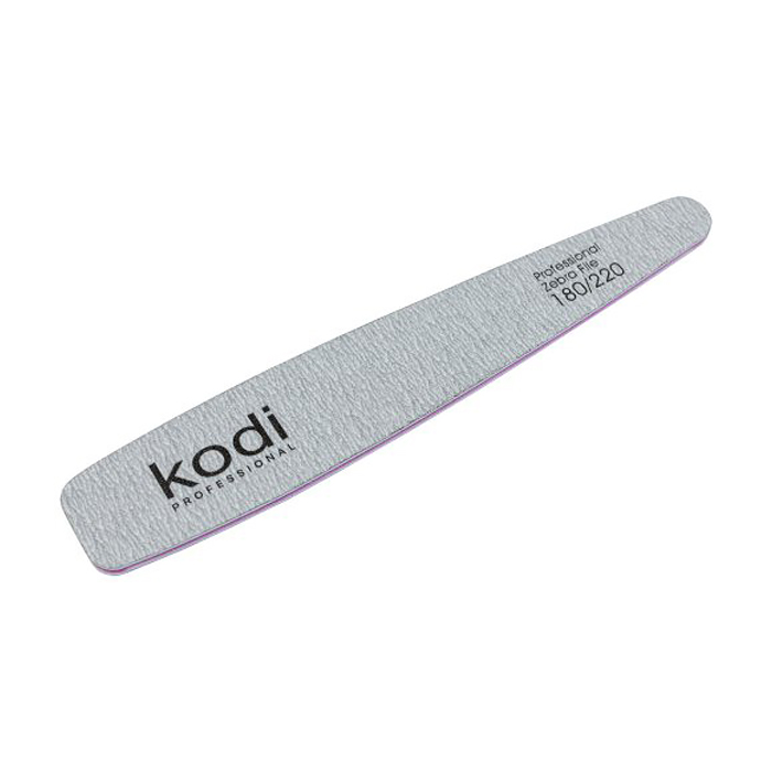 

Пилка для нігтів Kodi Professional 180/220 грит конусна, сіра, 178*32*4 мм