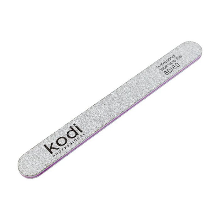 

Пилка для нігтів Kodi Professional 80/80 грит пряма, сіра, 178*19*4 мм