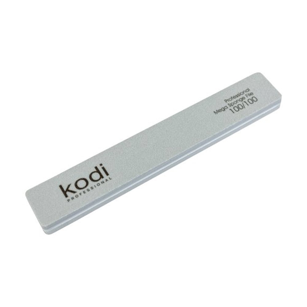 

Пилка-баф для нігтів прямокутної форми Kodi Professional 159, 100/100 грит, сіра, 178*28 *11.5 мм