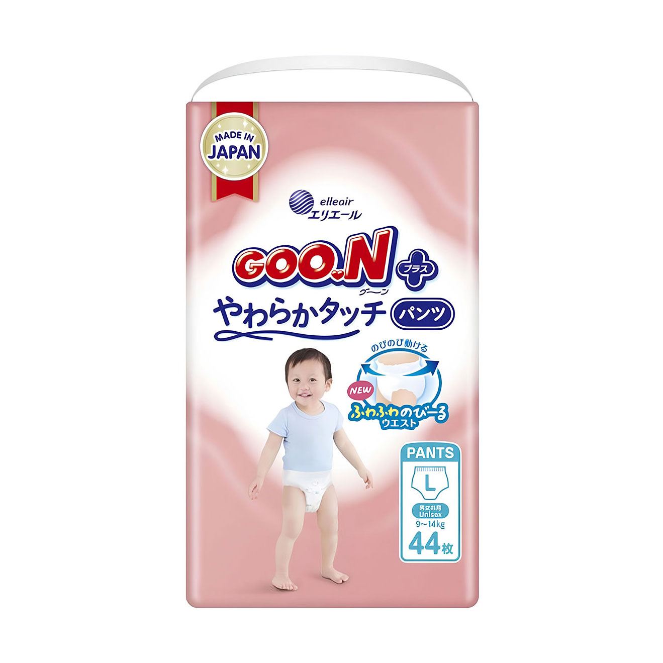 

Трусики-підгузки Goo.N Plus унісекс, розмір L (для дітей 9-14 кг), 44 шт