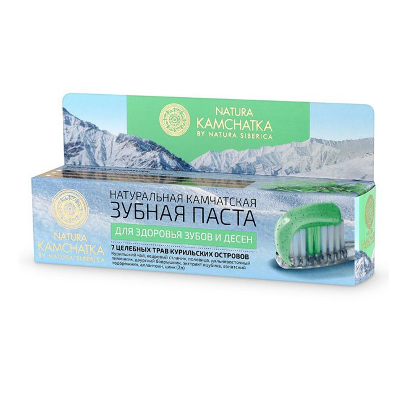 

Зубна паста Natura Kamchatka 7 цілющих трав Курильських островів, для здоров'я зубів та ясен, 100 мл