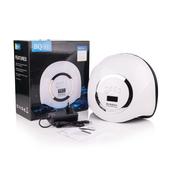 

Лампа для гель-лаку Sun BQ-V1 UV/LED Срібна, 168 Вт