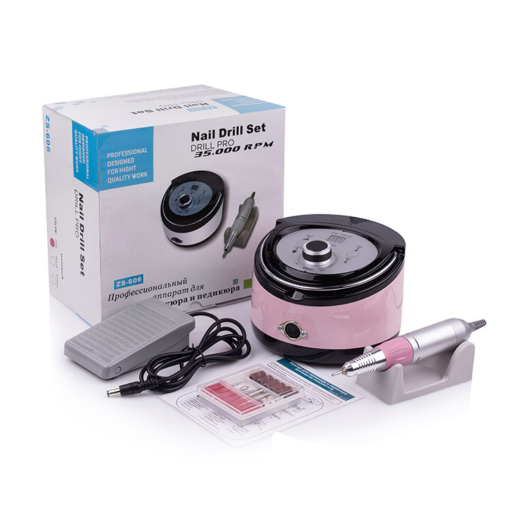 

Фрезер Nail Drill ZS-606 35000 обертів, Рожевий, 65 Вт