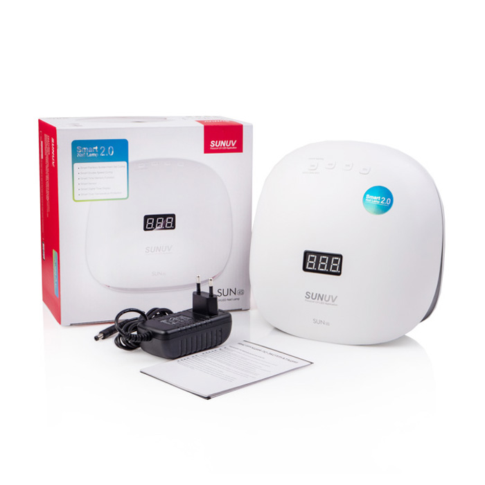 

Лампа для гель-лаку SUNUV Sun 4S (white&black) UV/LED Біла, 48 Вт