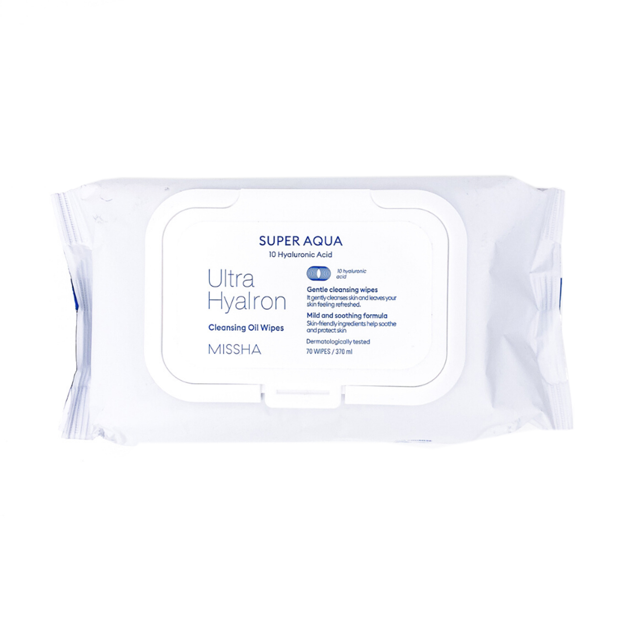 

Уцінка! Очищувальні серветки для обличчя Missha Super Aqua Ultra Hyalron Cleansing Oil Wipes, Jumbo Size, 70 шт
