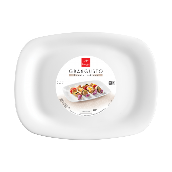 

Блюдо для барбекю Bormioli Rocco Grangusto 33*24 см (431240FTB121990)