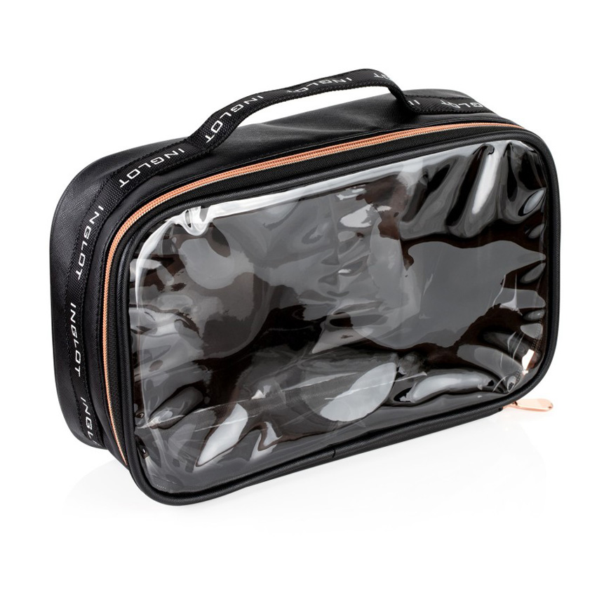 

Велика дорожня косметичка Inglot Travel Makeup Bag Big Black & Rose Gold, 20*31.5*8 см
