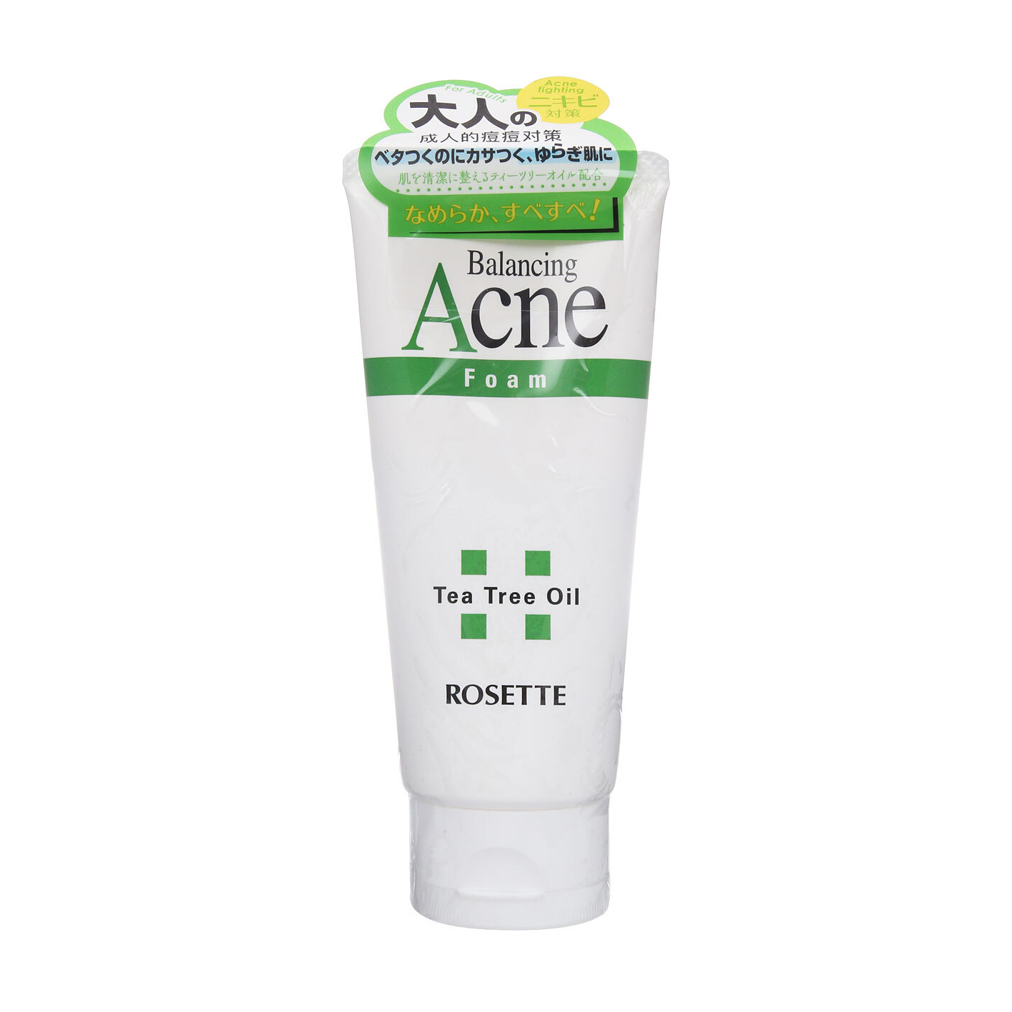 

Пінка для вмивання Rosette Balancing Acne Foam для проблемної шкіри, з олією чайного дерева, 120 г