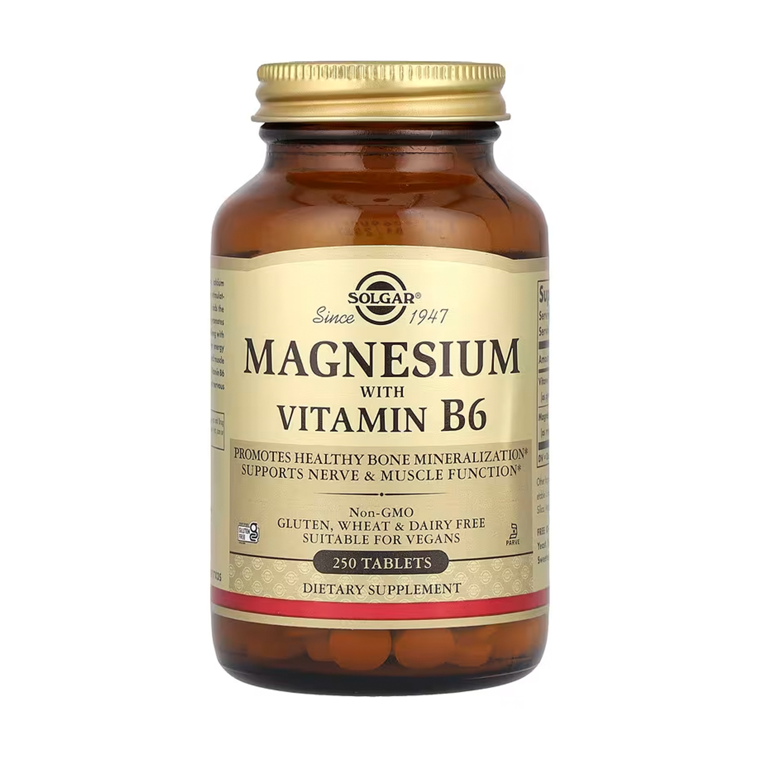 

Магній та вітамін B6 Solgar Magnesium With Vitamin B6, 250 таблеток