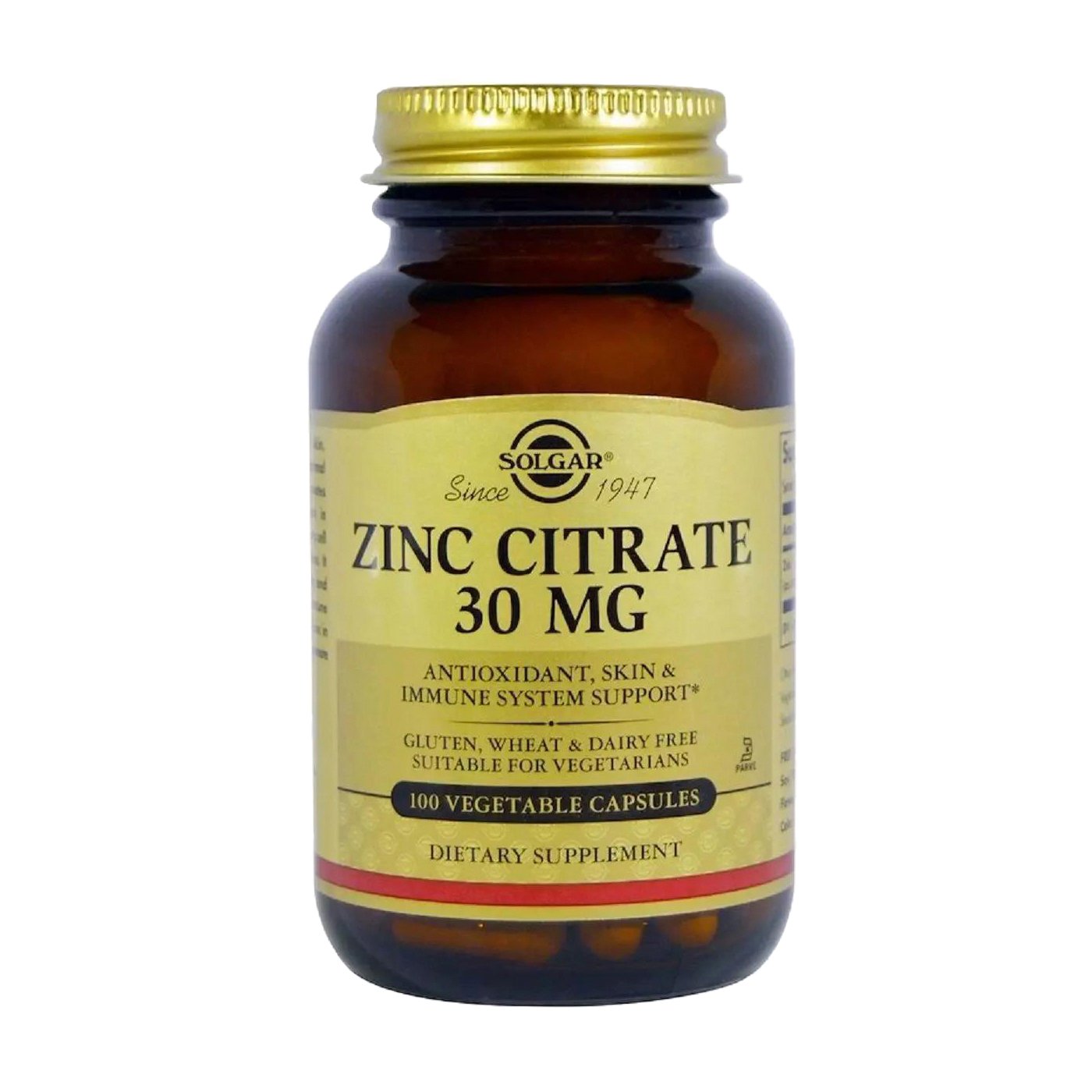 

Цитрат цинку Solgar Zinc Citrate 30 мг, 100 таблеток