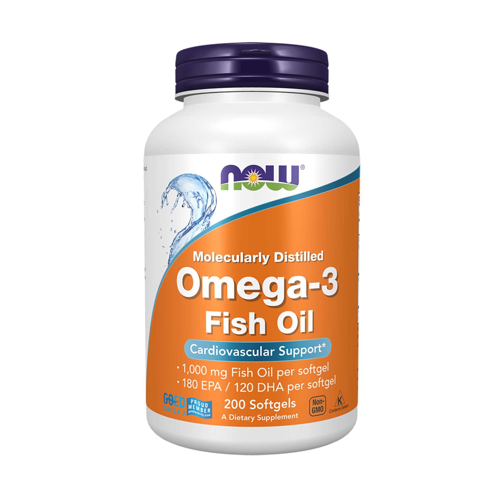 

Омега-3 NOW foods Omega-3, 1000 мг, 200 гелевих капсул