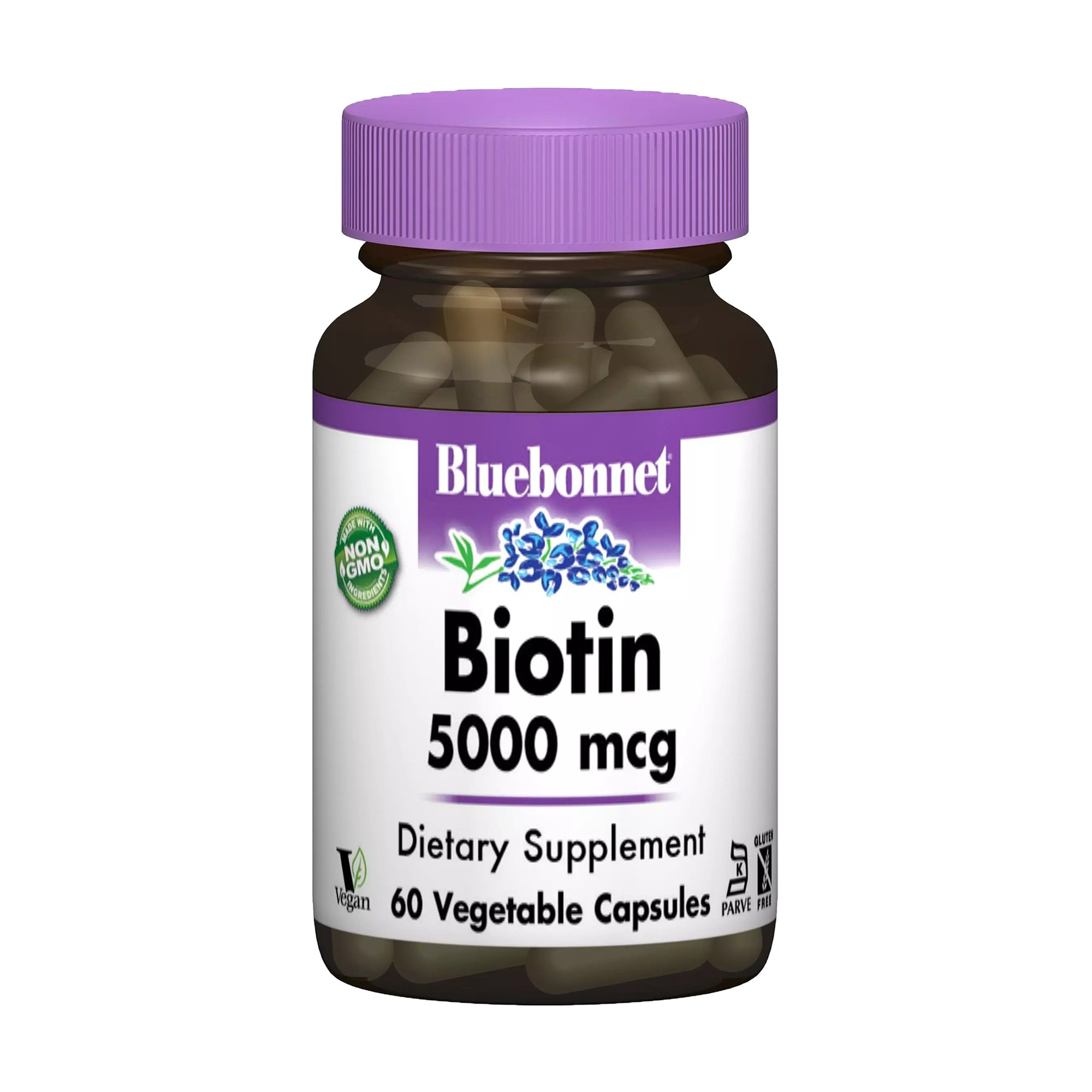 

Біотин Bluebonnet Nutrition 5000 мкг, 60 капсул