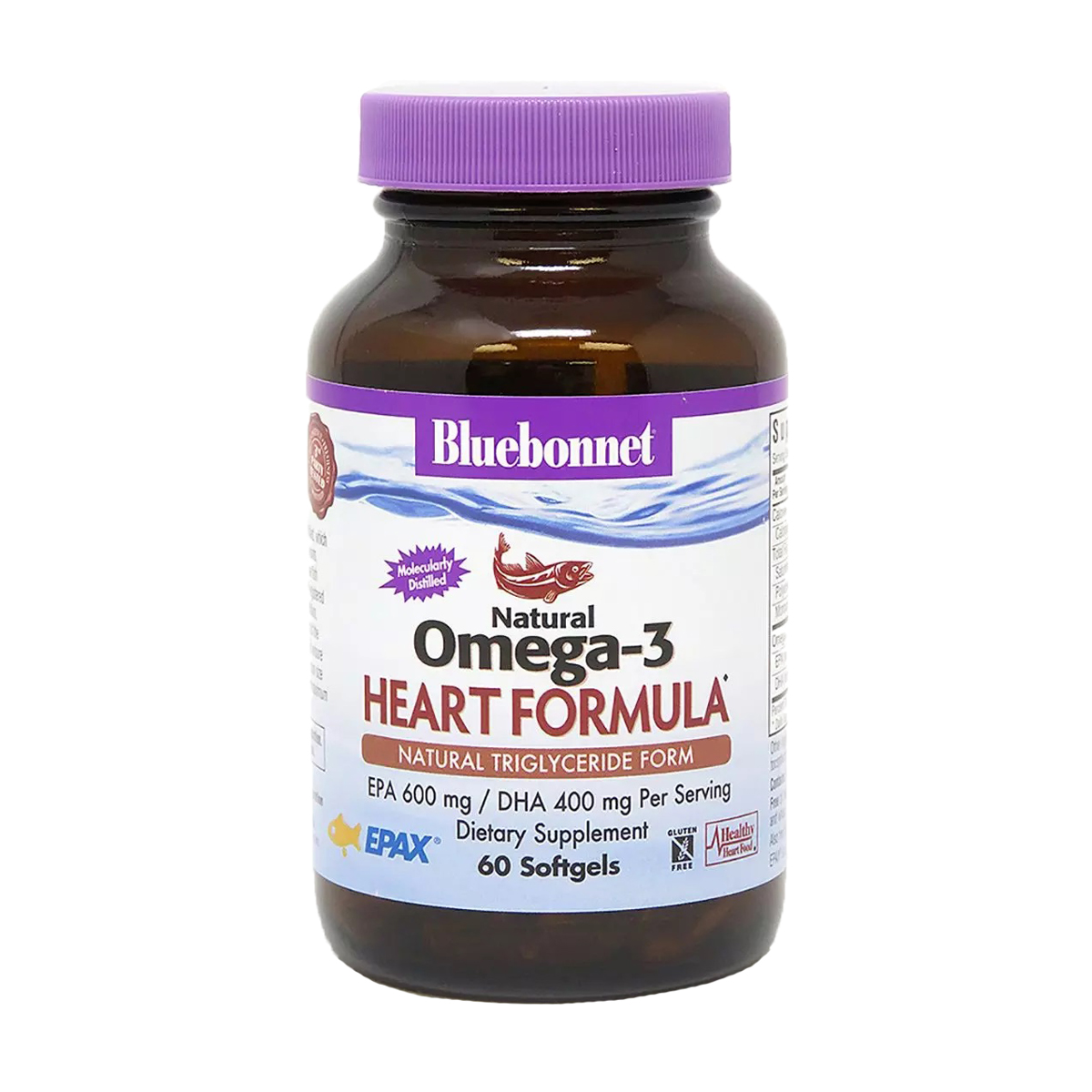 

Омега-3 Bluebonnet Nutrition Omega-3 Heart Formula, 60 капсул