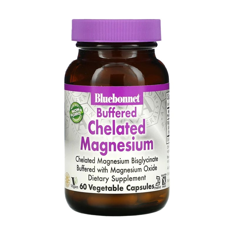 

Хелатний буферний мaгній Bluebonnet Nutrition Buffered Chelated Magnesium 200 мг, 60 капсул