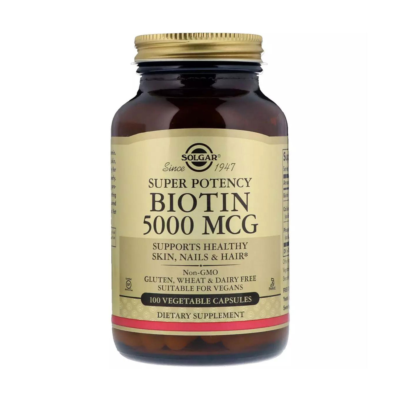 

Біотин Solgar Biotin 5000 мкг, 100 капсул