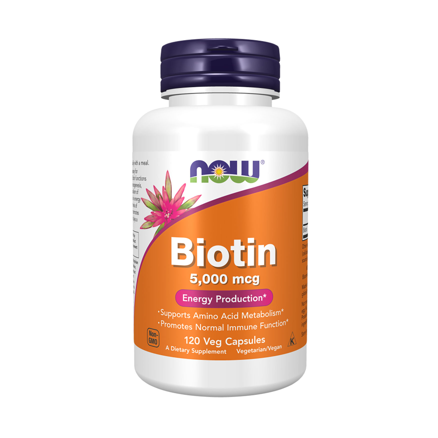 

Біотин NOW foods Biotin 5000 мкг, 120 капсул