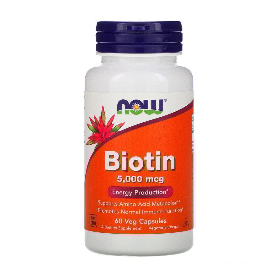 

Біотин NOW foods Biotin 5000 мкг, 60 капсул