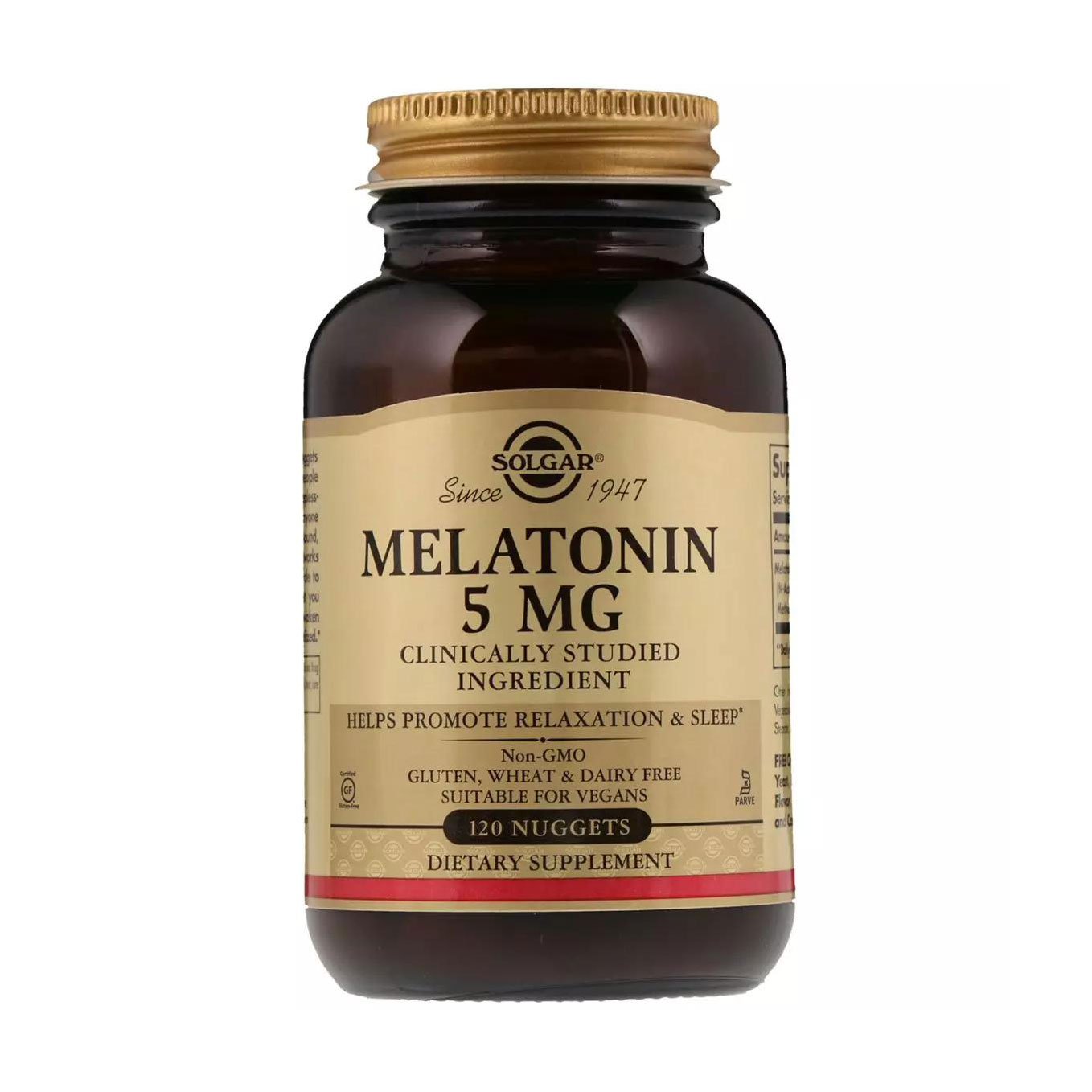 

Мeлaтoнін Solgar Melatonin 5 мг, 120 таблеток