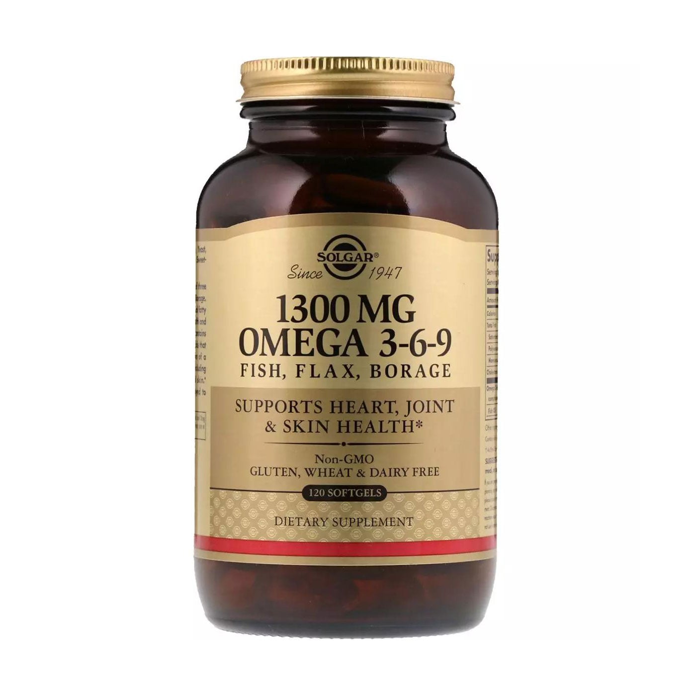 

Омега 3-6-9 Solgar Omega 3-6-9, 1300 мг, 120 капсул