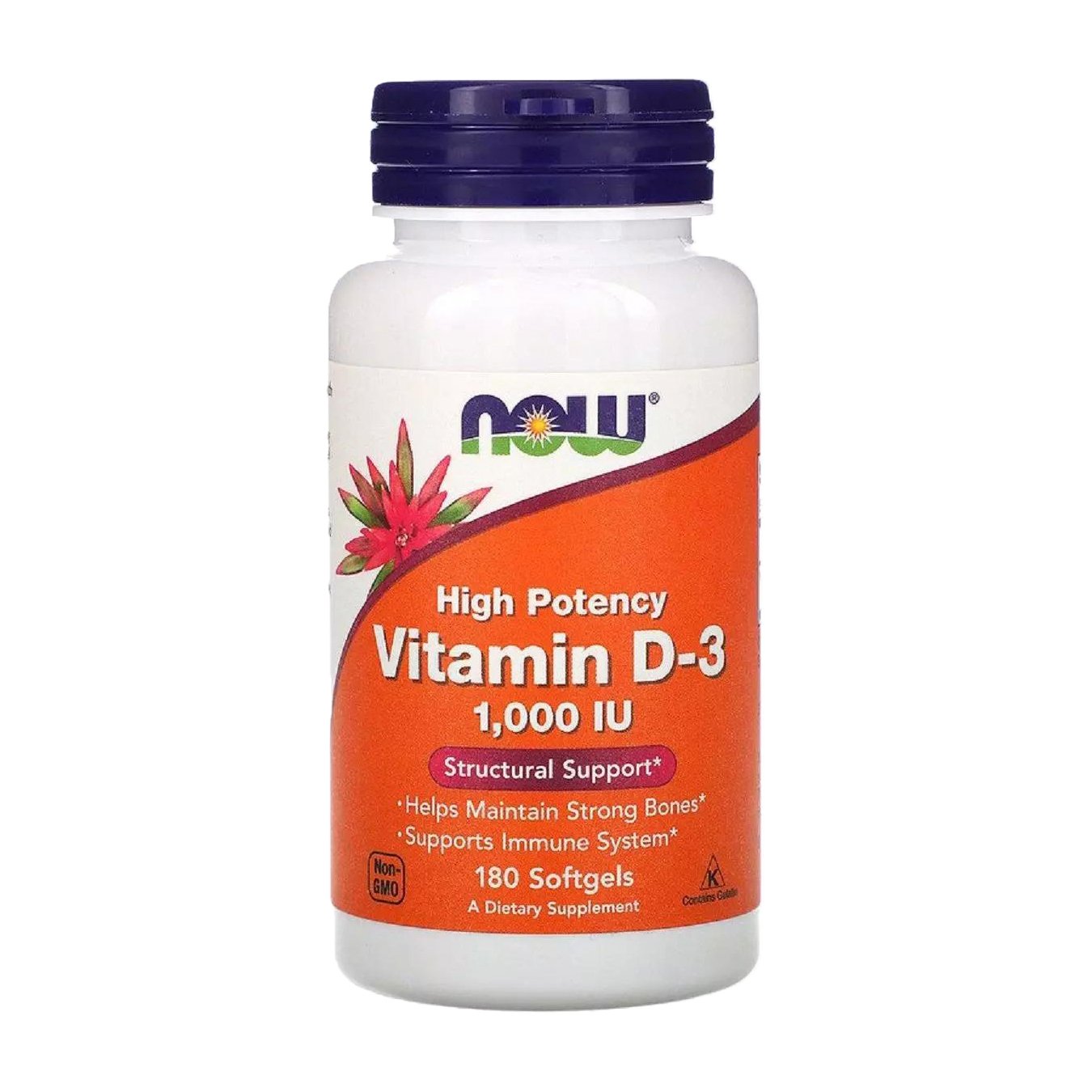 

Вітамін Д3 NOW Foods Vitamin D3 25 мкг (1000 МO), 180 капсул