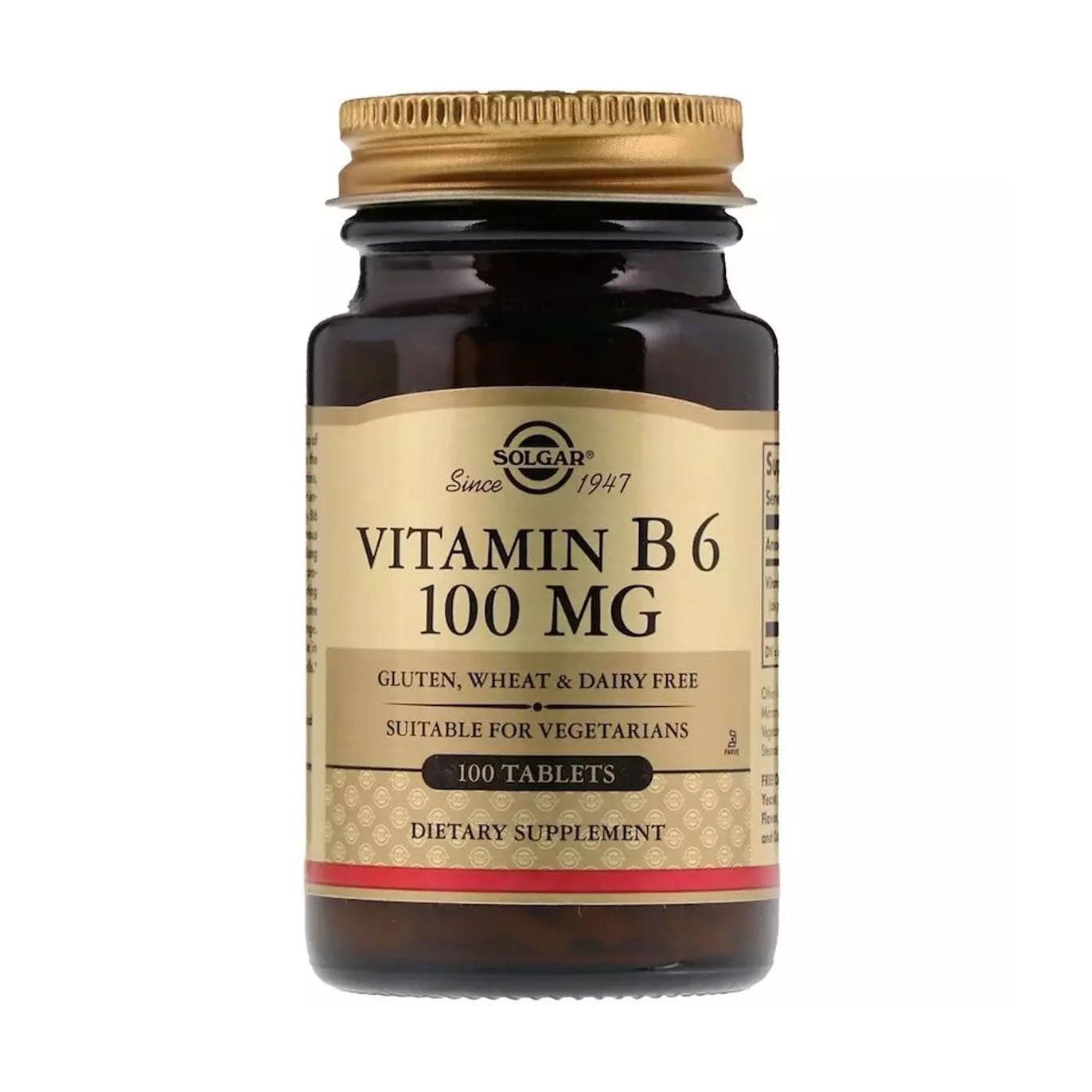 

Вітамін B6 Solgar Vitamin B6 100 мг, 100 таблеток