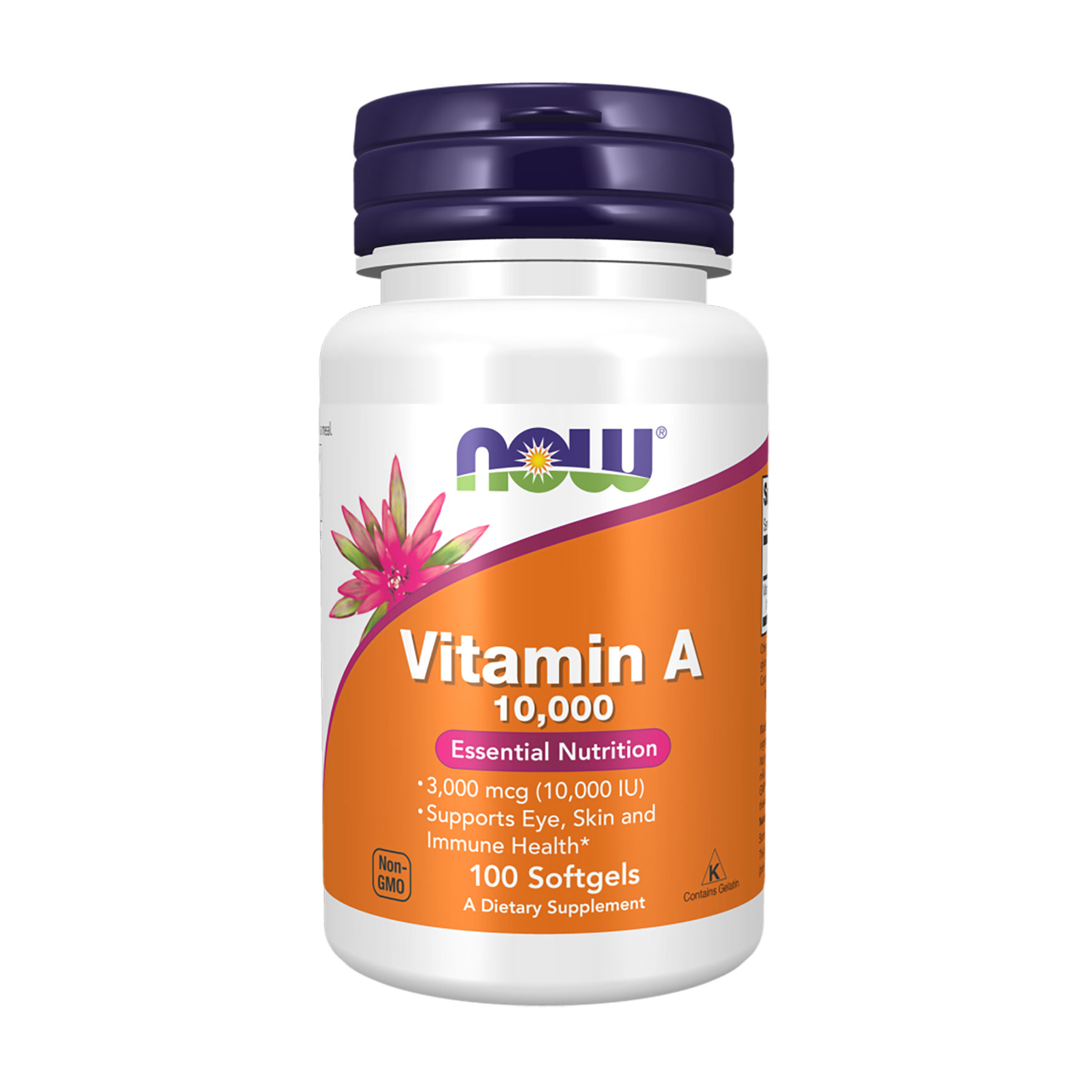 

Вітамін А NOW foods Vitamin A 10000 MO, 100 гелевих капсул